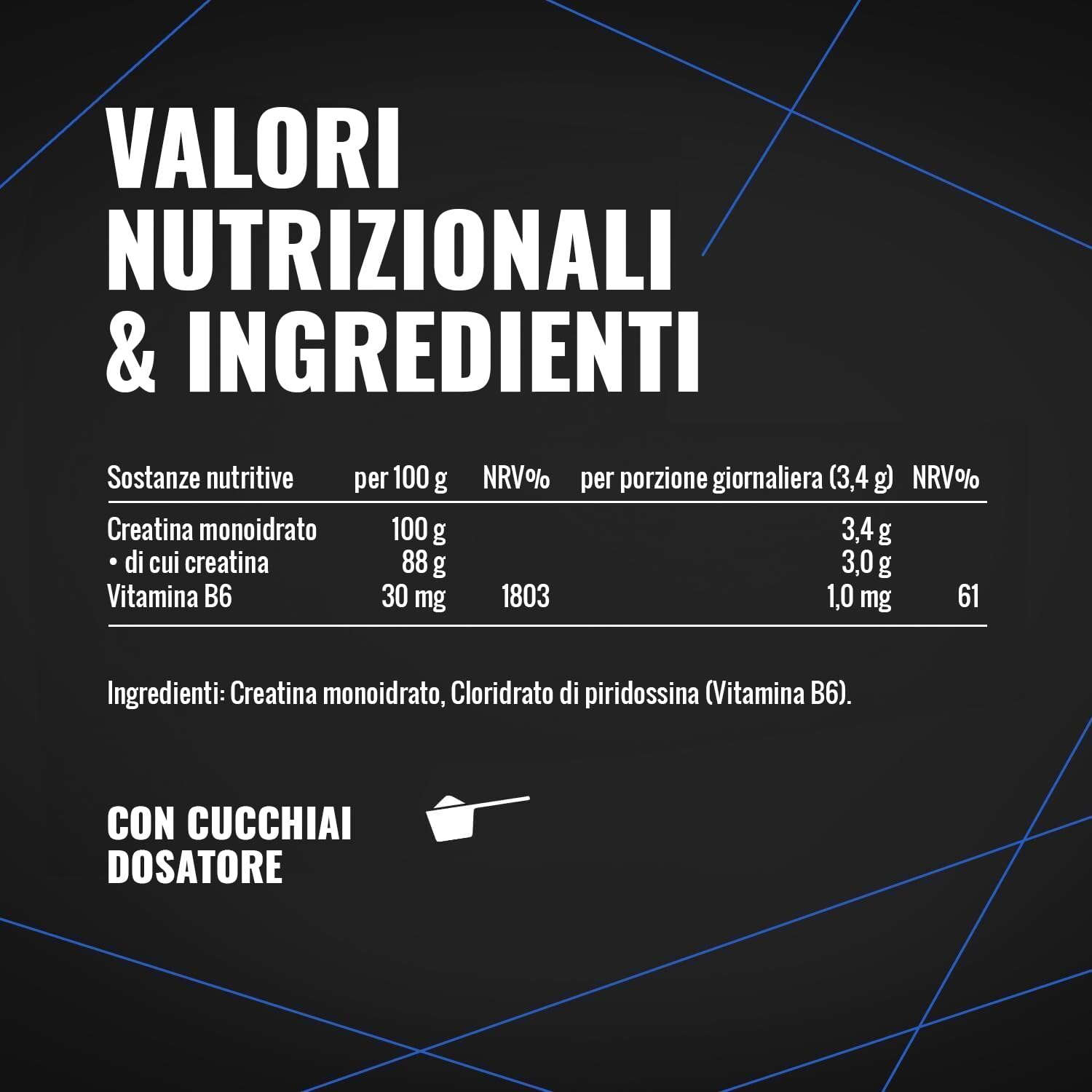 Creatina Monoidrata 500g - 147 Porzioni - Extrapura & Senza Impurità - per fitness, allenamento e palestra - Vegan e Sviluppata in Germania - Si scioglie facilmente
