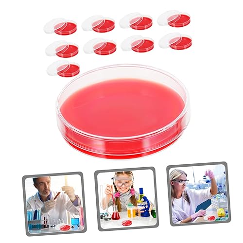 Miniatura 4 de SOLUSTRE Platos medianos de cultivo de agar en sangre, platos de agar científicos, placas de agar dextrosa, experimento, platos de Petri, extracto