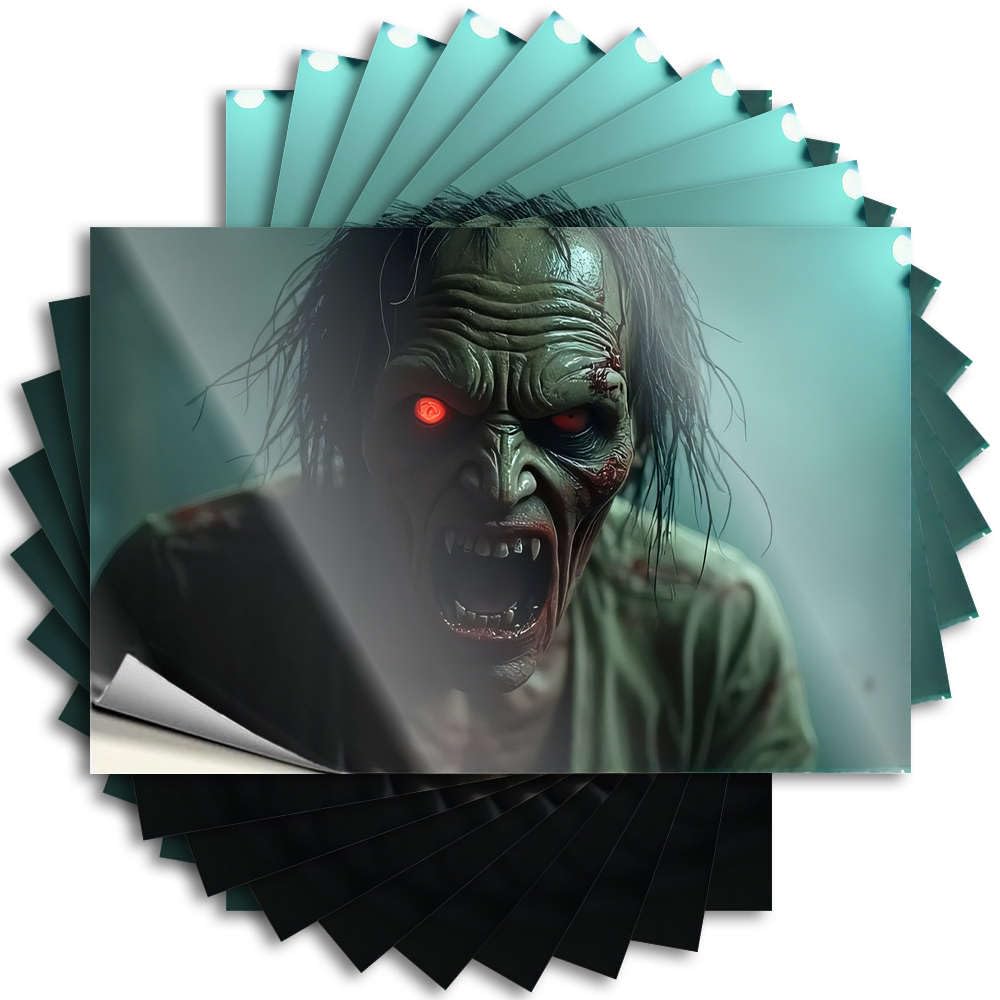 Saying Lake Vinyl Sticker | A Menacing Figure with Glowing Red Eyes and Sharp Teeth Encouraging for Inside Use(6X9CM)