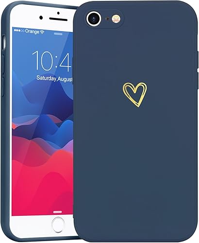 Miniatura 7 de Funda para iPhone SE 20222020, iPhone 8 iPhone 7 para mujeres y niñas, suave y sedosa, funda protectora de silicona a prueba de golpes con bonito