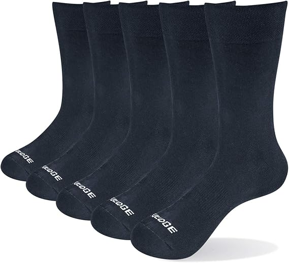 Amazon Co Jp Yuedge メンズ薄くて軽いルーズフィットビジネス靴下 通気性 吸汗速乾 竹繊維ソックス 25 29 Cm 5足組 服 ファッション小物