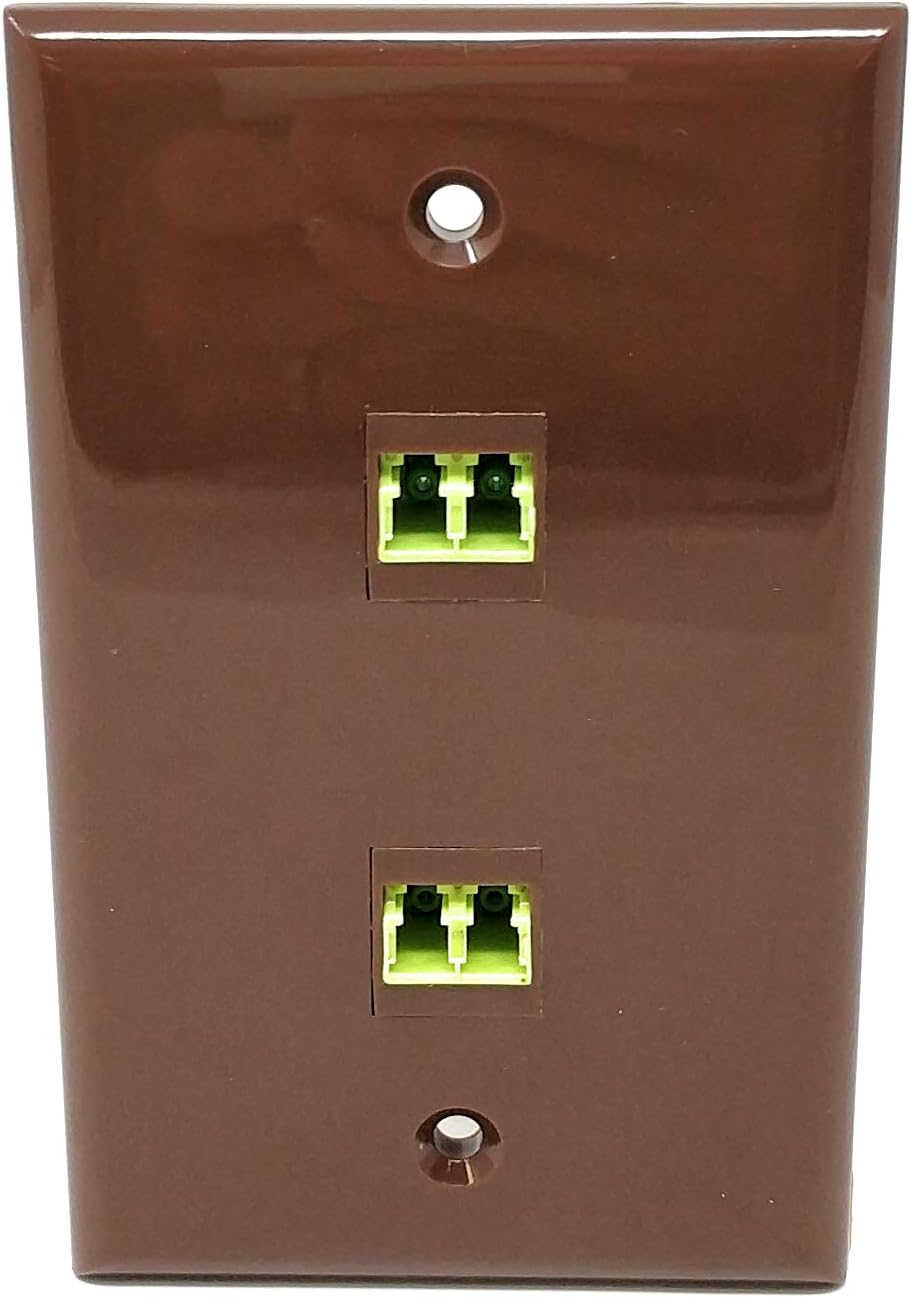 RiteAV - 2 Port LC Fiber 10GB Duplex Wall Plate - White