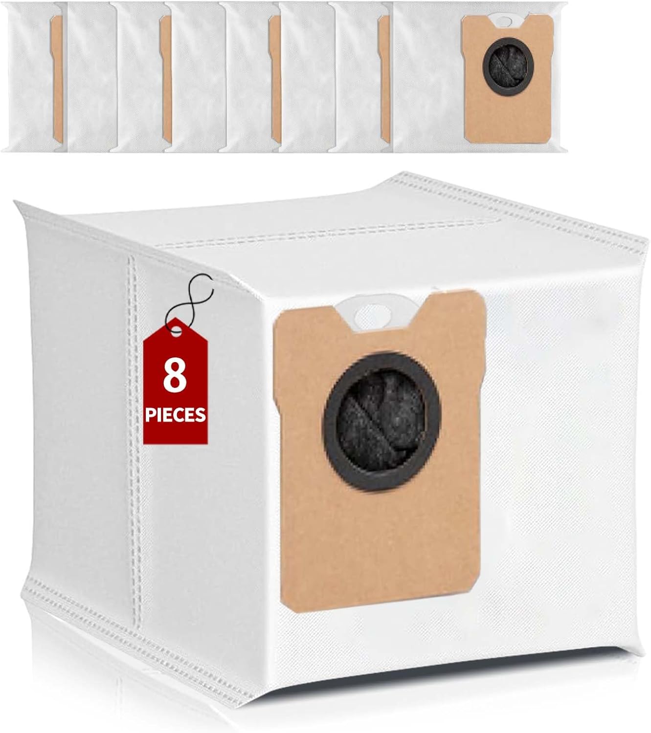 8 Pack Replacement Dust Bags Compatible with Eufy Omni C10 C20 Robot Vacuum Cleaner, 3L large Capacity Dust Bags,3-Layer Replacement Disposable Bags, Vacuum Accessories