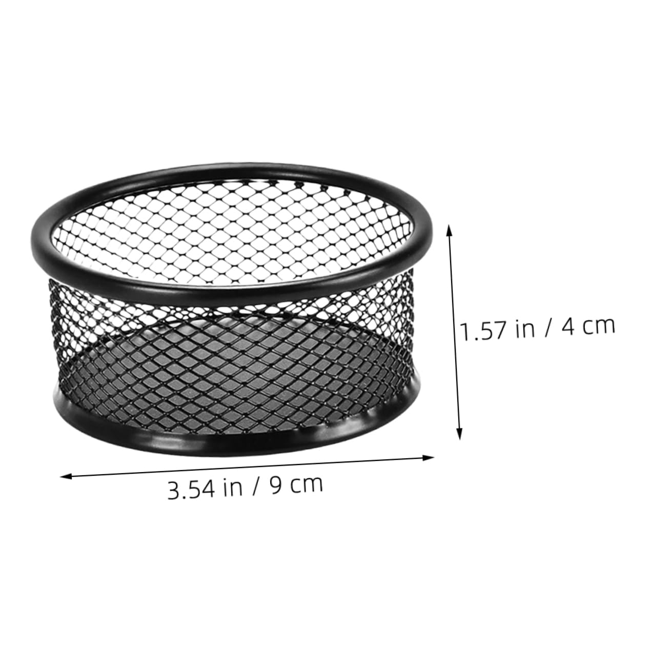 KOMBIUDA 3pcs Black Mesh Paper Clip Holder Desk Organizer for Home Office School Elegant Storage Ventilation for Tidy Workspaces