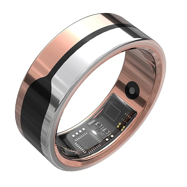 Smart Ring Health Tracker Sleep Tracker Heart Rate and Blood Oxygen Monitor 5-7 Days Battery Life Compatible with