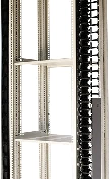 one Piece 42 U Vertical Plastic Cable Manager for Servers Racks Cabinets