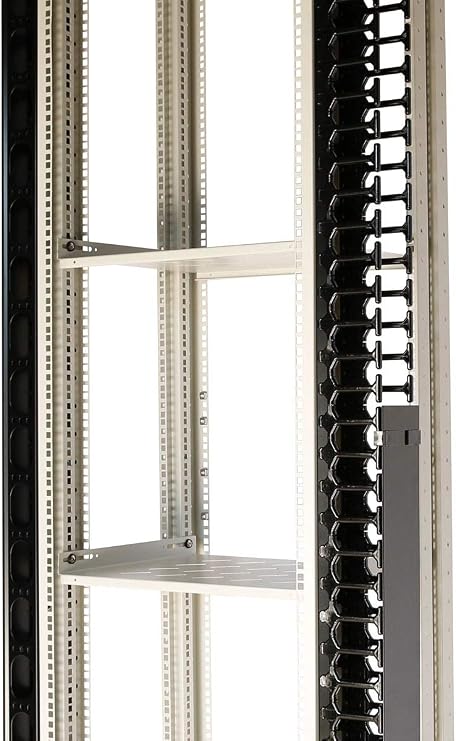 one Piece 42 U Vertical Plastic Cable Manager for Servers Racks Cabinets