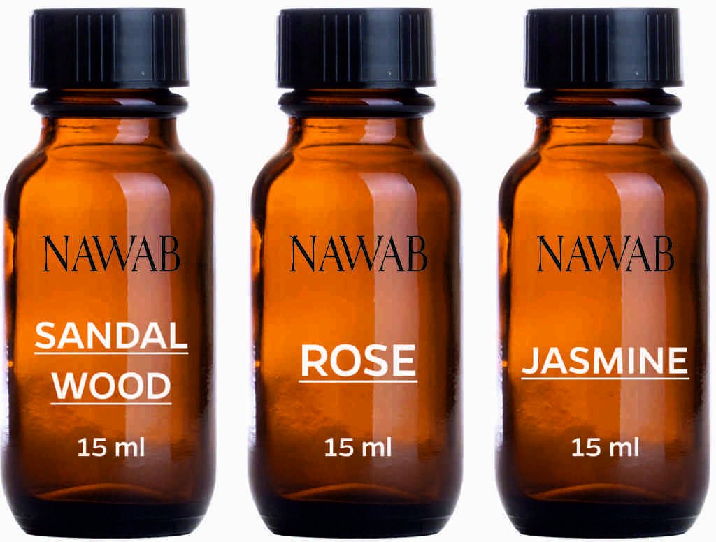 NAWAB Essential Aroma Diffuser Oil(Sandalwood,Rose,Jasmine-15ml Each) (B071GQDT4T) Amazon Price History, Amazon Price Tracker