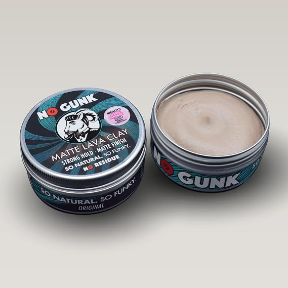 Matte Lava Clay - 100% Natural Hair Styling Clay For Men - Strong Hold - Natural & Organic Ingredients (Original, 50g)