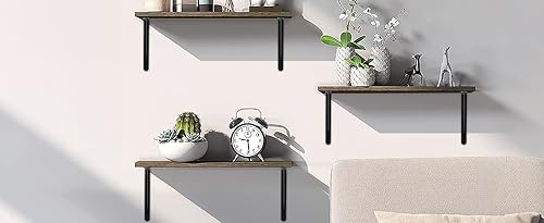 Vista 182 de Paquete de 4 soportes de estante resistentes de 8 pulgadas de largo x 6 pulgadas de alto con tornillos, soportes de estante de metal, soportes