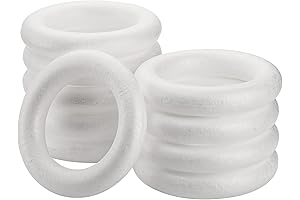 Versatile Lyellfe Foam Wreath Forms: Unveil Limitless DIY Delights with 10 Round Polystyrene Rings