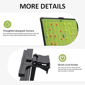 Magnetic Football Tactical Display Board, Soccer Guidance Training Aid Coaching Soccer Coaching Board Soccer Board Soccer Tactics Board Soccer Whiteboard for Coaches for Schools, Clubs