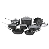 Cuisinart 14-Piece Cookware Set, Chef's Classic NonStick Hard Anodized, Gray, 66-14N 14 PC