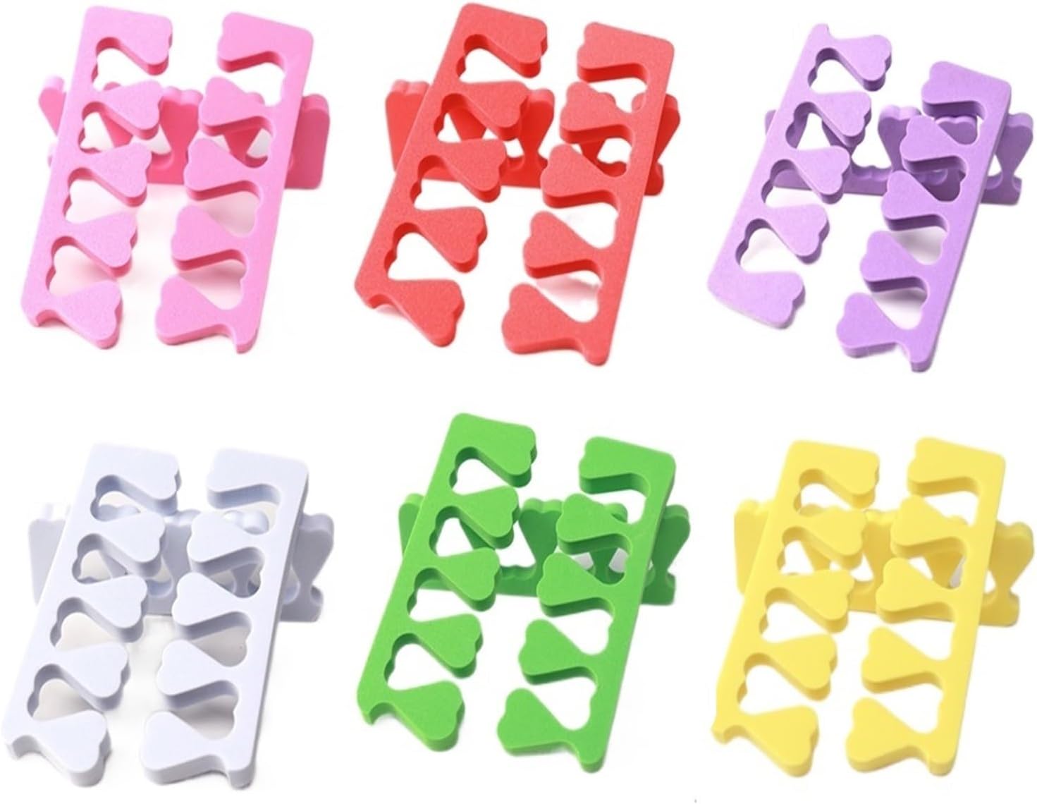 50/100Pcs Finger Separator Feet Toes Spreaders Spacer Toe Divider Manicure Paint Nails Soft Sponge Gel Polish Pedicure Supplies(100Pcs Green)
