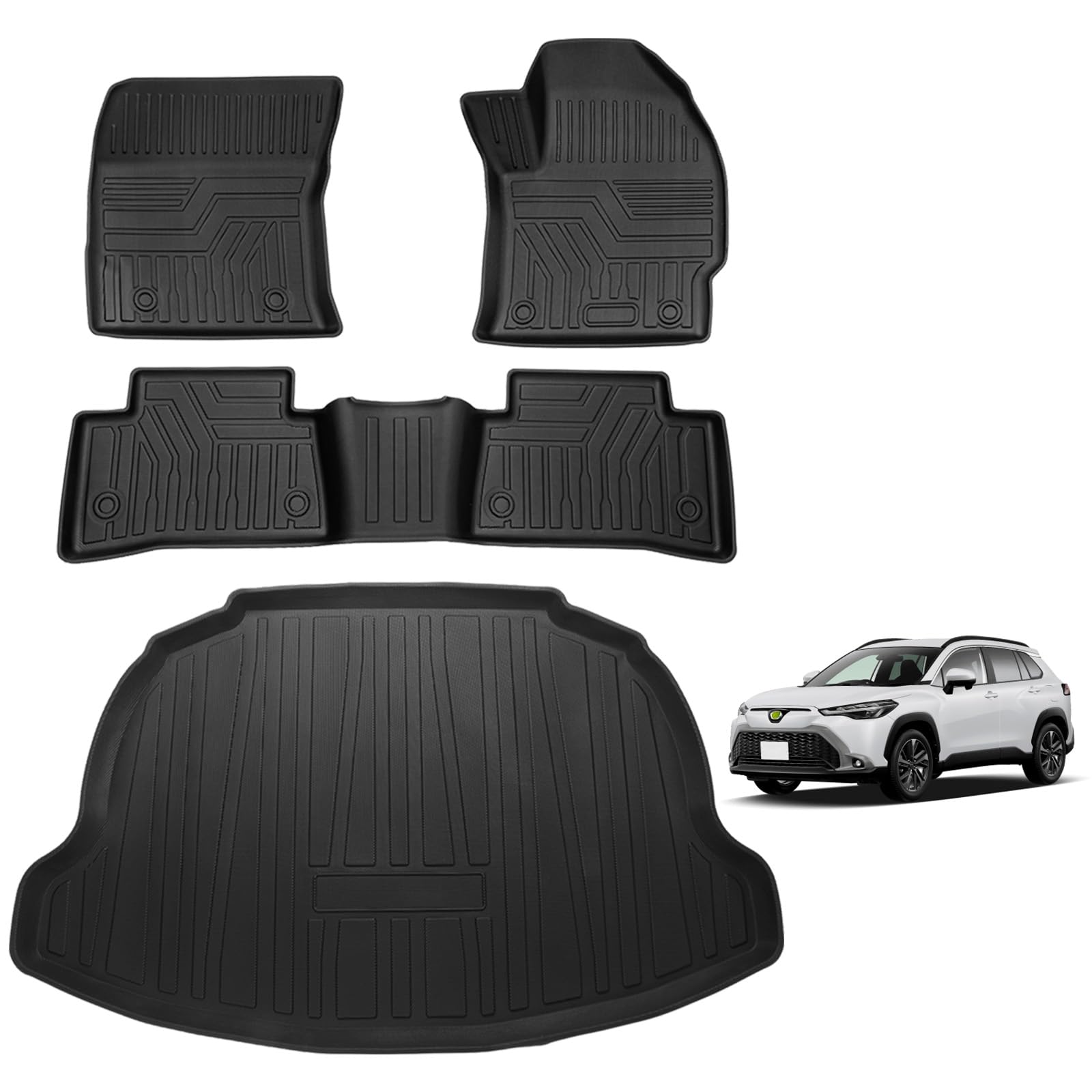 カローラクロス　フロアマット　新品 Amazon.co.jp: トヨタ 新型カローラクロス 10系 2WD専用 フロアマット