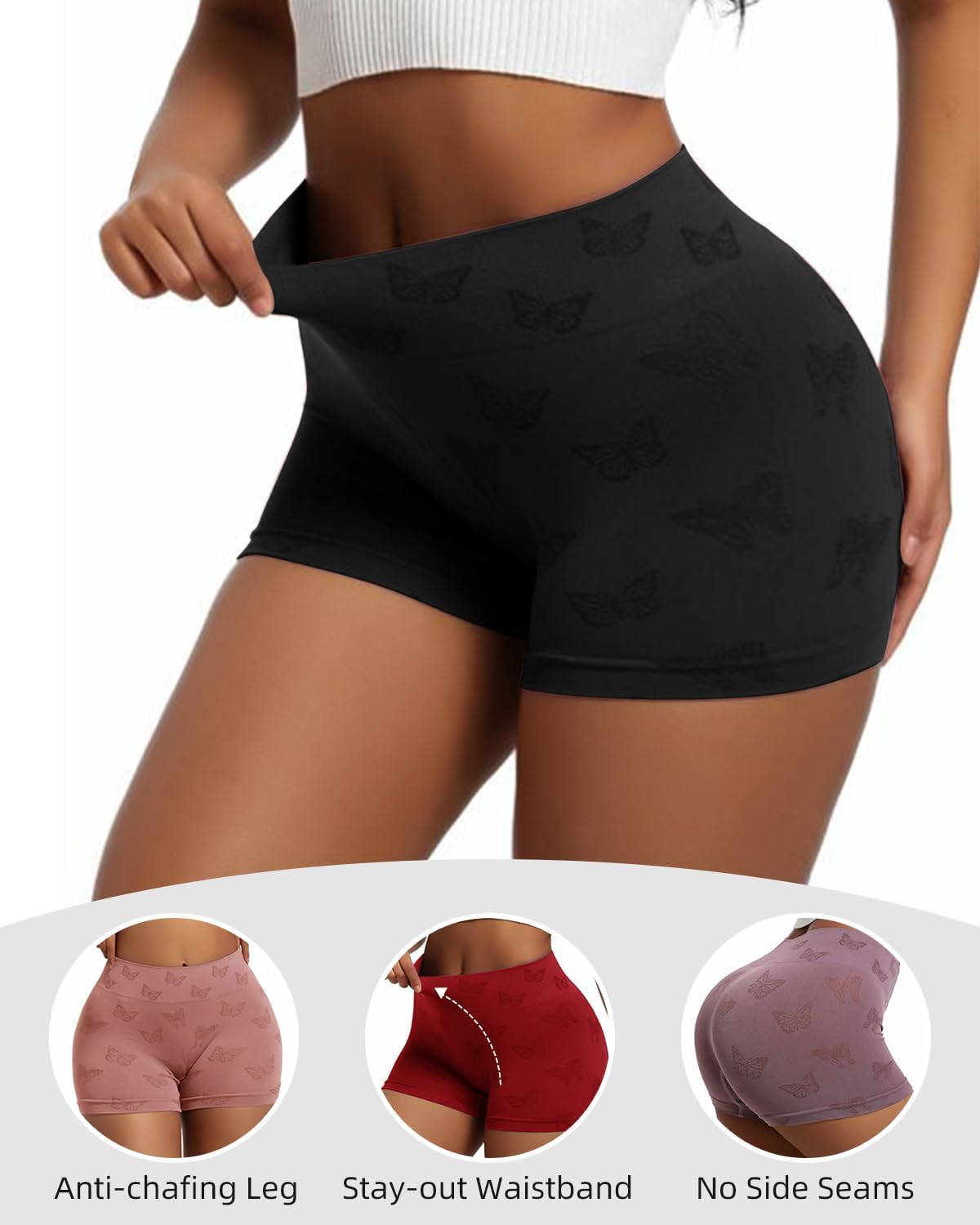 Women's Boy Shorts Underwear for Women High Waisted Polyamide Panties Stretch 6 Pack - Image 2