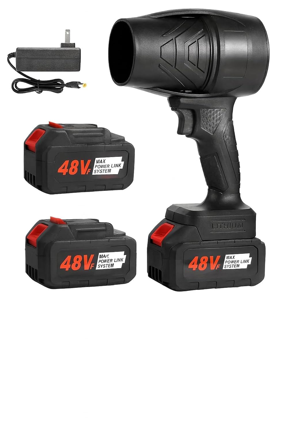 48V Cordless Mini Jet Turbo Fan – Portable High-Speed Handheld Air Blower with Lithium-Ion Battery, Rechargeable Electric Dust Cleaner for Car, Home, Garage & Outdoor Use(Double Battery)