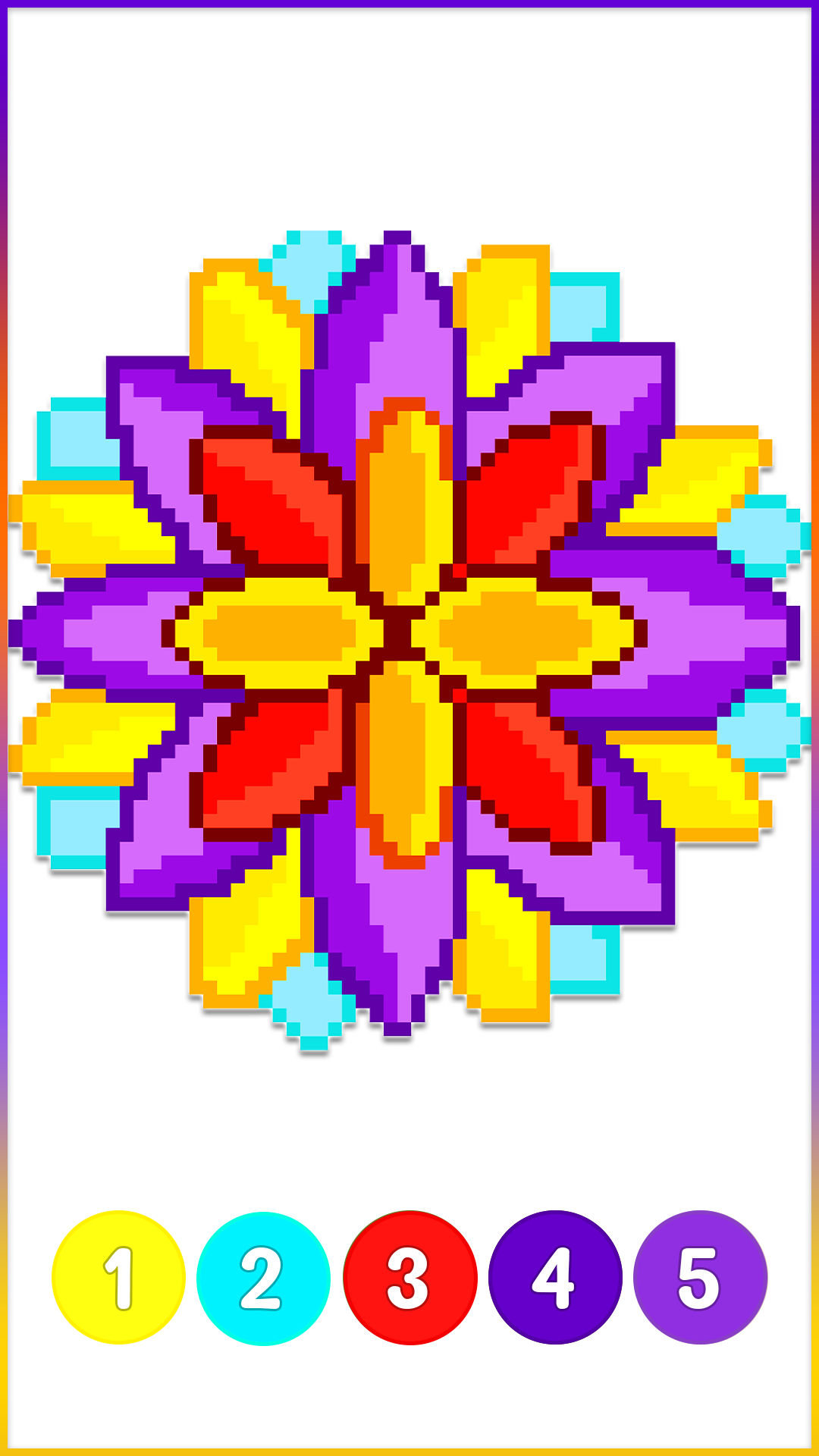 Mandala Pixel Art Coloring Book : Color By Number - Mandala Coloring