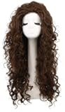 karlery Women's Fluffy Curly Dark Brown wig Halloween Cosplay Wig Anime Costume Party Wig