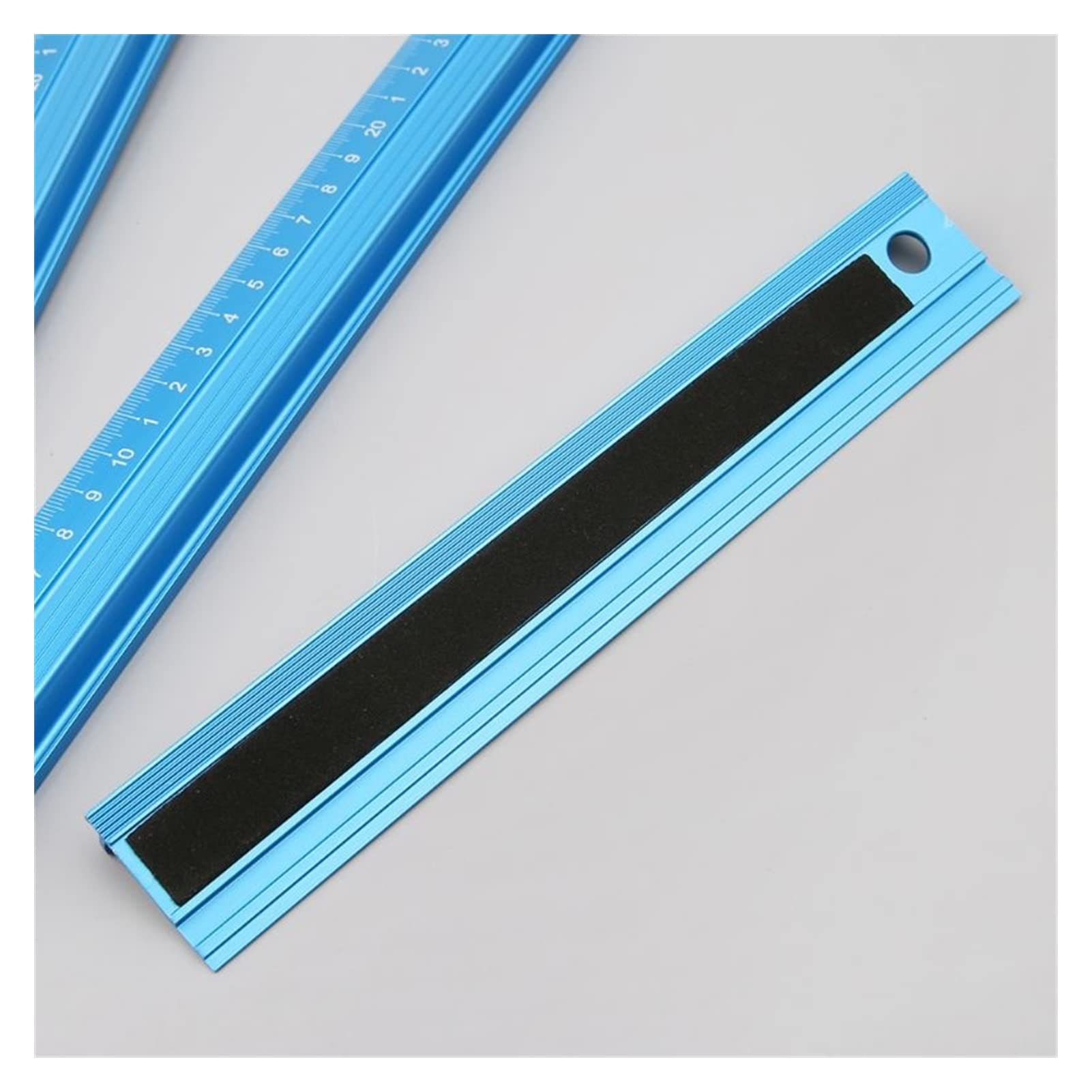 Righello dritto professionale in lega di alluminio, scala protettiva, strumento di disegno for ingegneri, 3 misure, set blu/rosso,Righelli(Blue30cm)