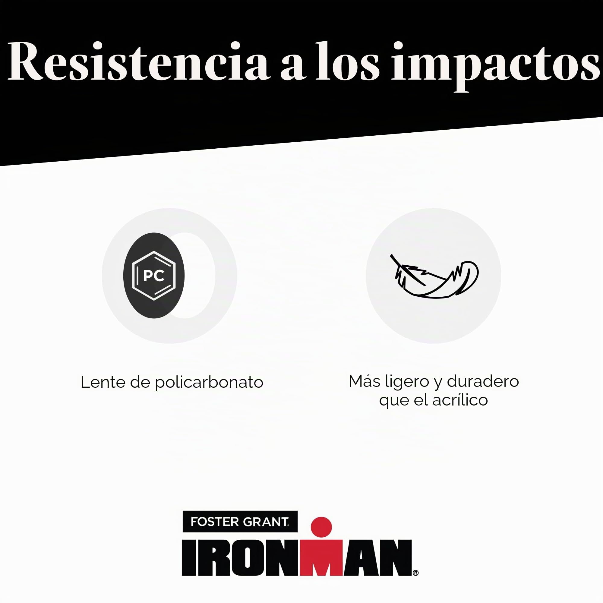 IRONMAN Relentless - Gafas de sol envolventes para hombre, color negro mate, 63 mm