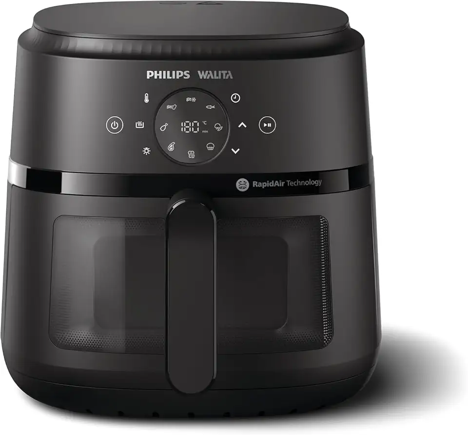 Fritadeira Airfryer Digital Série 2000 XL, Philips Walita, 6,2 litros, Tecnologia RapidAir, Preta, 2 anos de garantia, 110v, 1700W - NA230/00