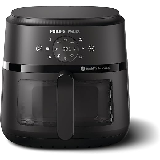 Fritadeira Airfryer Digital Série 2000 XL, Philips Walita, 6,2 litros, Tecnologia RapidAir, Preta, 2 anos de garantia, 110v, 1700W - NA230/00