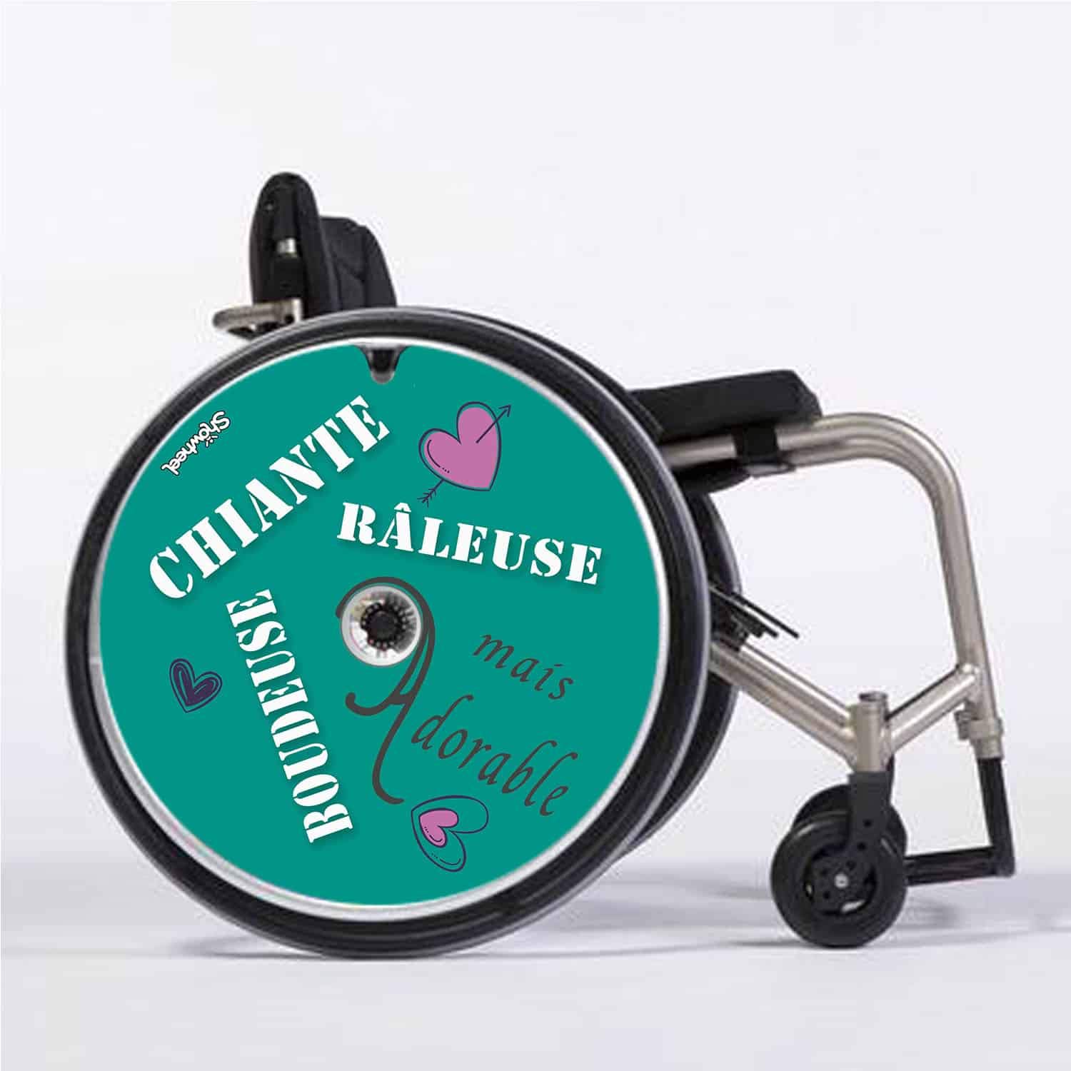 Cubre Radios Silla de Ruedas (Par) para Aro Impulsor 51,51 a 52,50cm de Diámetro Exterior con Fijaciones Redondas - Adorable turquoise