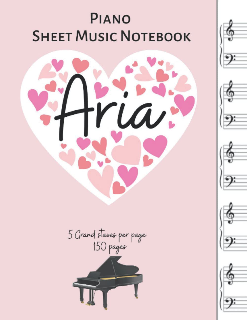 Cahier de musique pour Aria idéal au piano pour composer ses propres morceaux à la maison