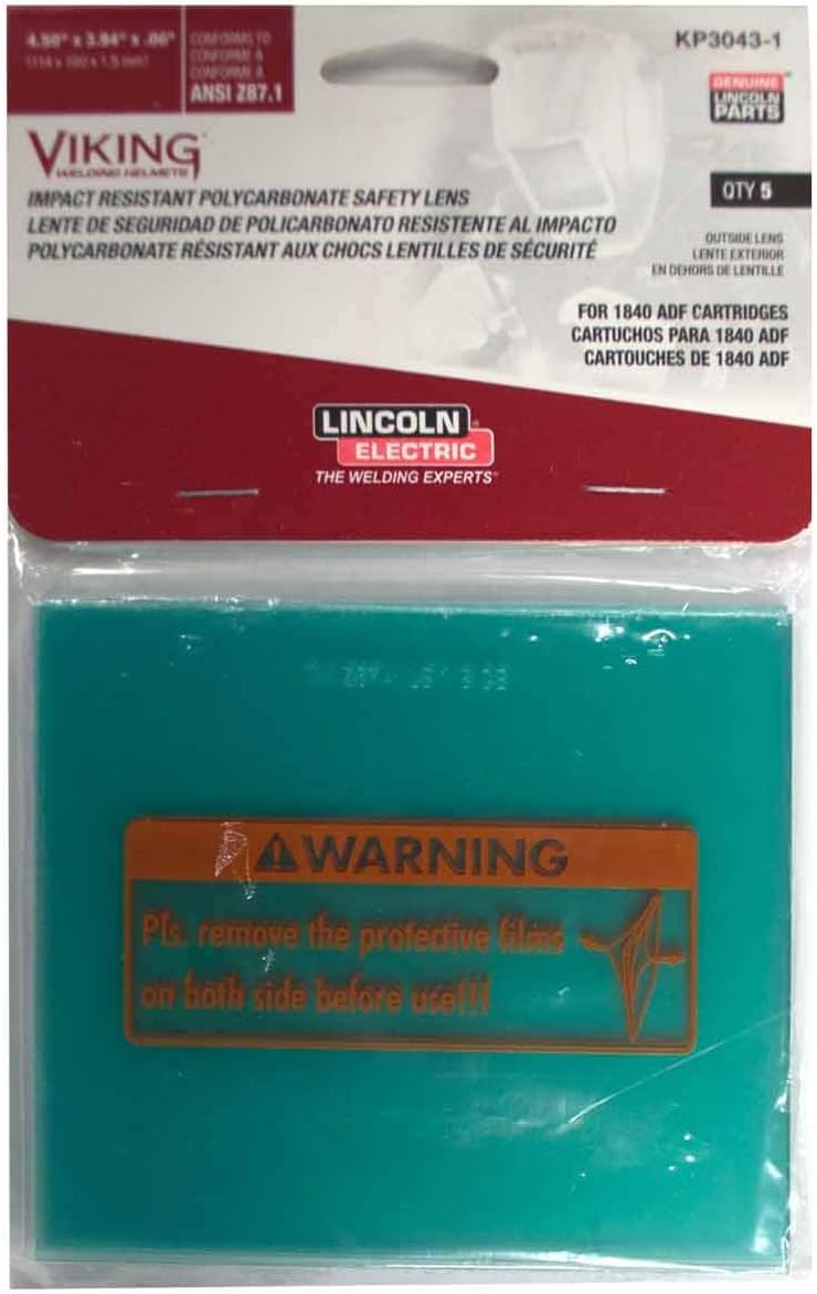 Lincoln Electric KP3043-1 VIKING 1740/1840 Series Outside Clear Cover Pack of 5