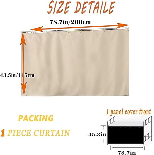 Miniatura 4 de Navhao 1 Panel Dormitorio Hogar Sólido Espesor Litera Cortinas de Cama Cortinas de Tela Cama Canopy Hombres Mujeres Individual Sleeper