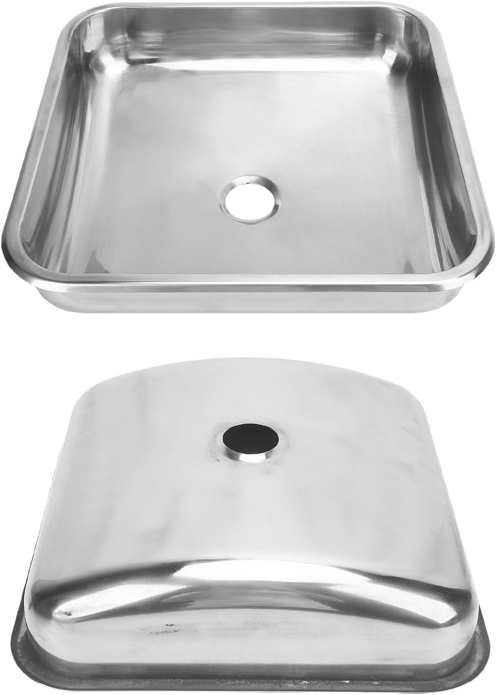 13 X 13 X 3.1in Stainless Steel Rv Kitchen Bathroom Sink With Drainage Outlet for Campervan Boat Motorhome