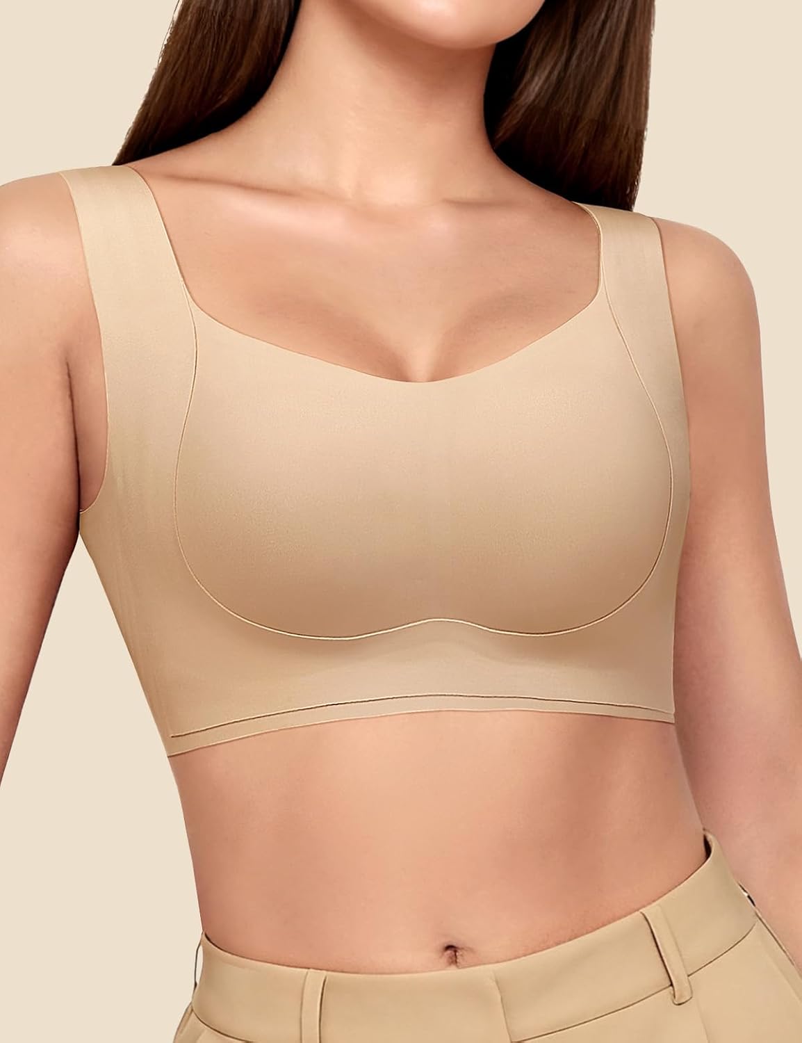 Wireless Jelly Bras for Women Supportive Bras Sexy Comfy Bralette Seamless Tshirt Everyday Bra Gentle Support All-Day Lift - Image 5