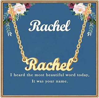 Custom Name Necklace, Personalized Name Plate Pendant Necklace Pre Gifts, Charm Pre-made Jewelry for Mom Mama Birthday Anniversary