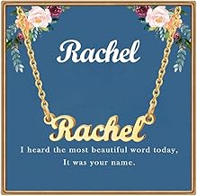 Ldurian Custom Name Necklace, Personalized Name Plate Pendant Necklace Pre Gifts, Charm Pre-made Jewelry for Mom Mama Birthday Anniversary