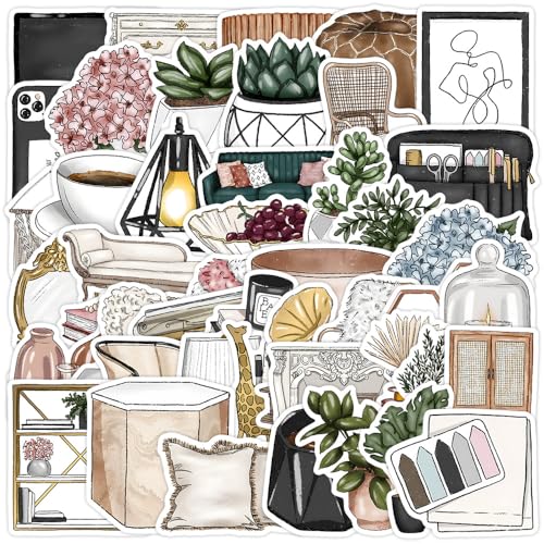 50枚 ボヘミアン インテリア コラージュ アート グラフィティ ステッカーセット おしゃれ 人気 防水 スーツケース ギター 車 バイク 自転車 水筒 ヘルメット パソコン スマホ ノート デカール スノボ スケートボード 荷物 スマホケース 用