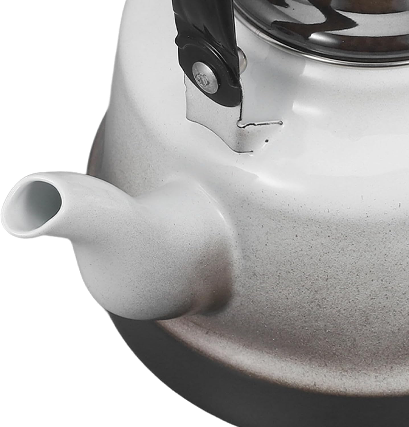 BESPORTBLE Vintage Enamel Stove Top Kettle with Steel Handle Retro Whistling Tea Pot for Induction Cooker and Open Flame Flat Bottom Water Boiler for Family Gatherings and Everyday Use