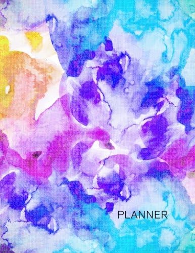 Planner: 8.5" x 11" Daily No Date Undated Non dated Daily Weekly Planner Watercolor Journal Organizer To-Do List Book Teacher Large Print Volume 7 ... Weekly Large Print Planner Watercolor Series) Paperback – Organizer, October 7, 2017
