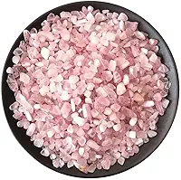 Pedra Cristal Natural Rolada Quartzo Rosa Cascalho 01 Kg - Cristais Semi Preciosos de Quartzo Rosa Natural Rolado, Ideal para Terapias Energéticas, Meditação, Harmonização, Cura Emocional e Decoração