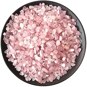 Pedra Cristal Natural Rolada Quartzo Rosa Cascalho 01 Kg - Cristais Semi Preciosos de Quartzo Rosa Natural Rolado, Ideal para Terapias Energéticas, Meditação, Harmonização, Cura Emocional e Decoração