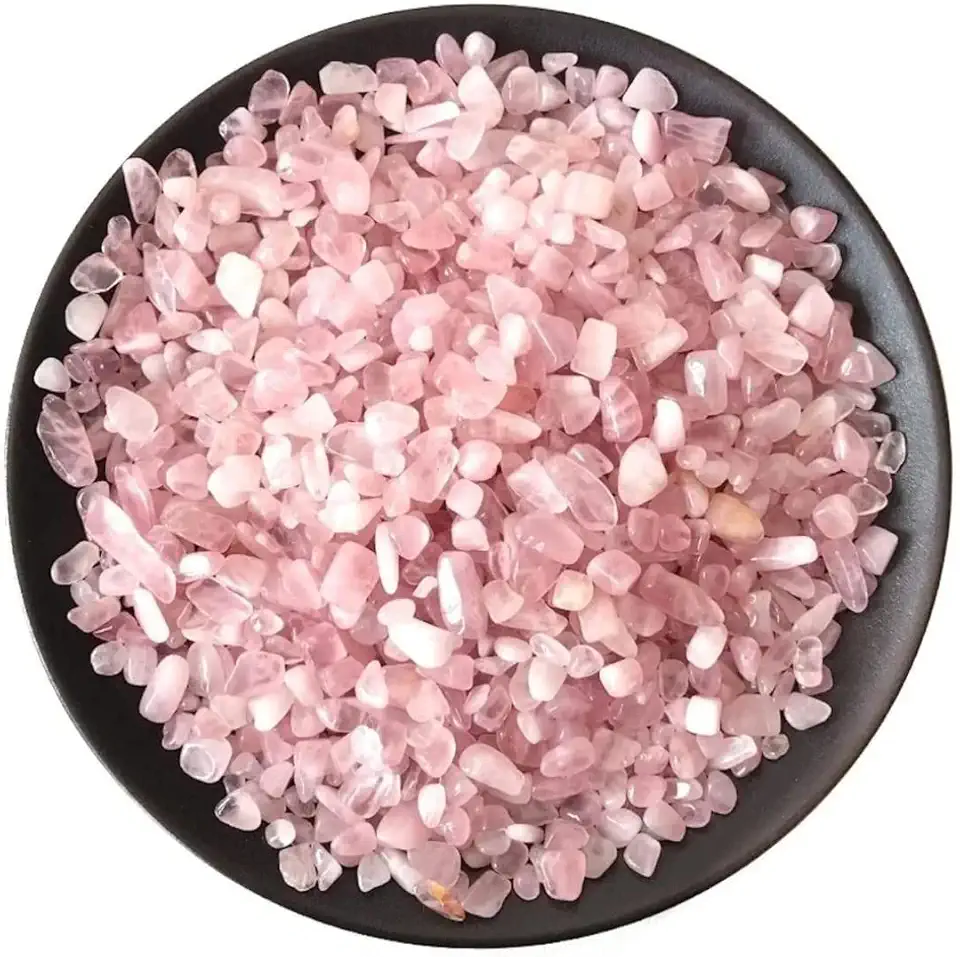 Pedra Cristal Natural Rolada Quartzo Rosa Cascalho 01 Kg - Cristais Semi Preciosos de Quartzo Rosa Natural Rolado, Ideal para Terapias Energéticas, Meditação, Harmonização, Cura Emocional e Decoração