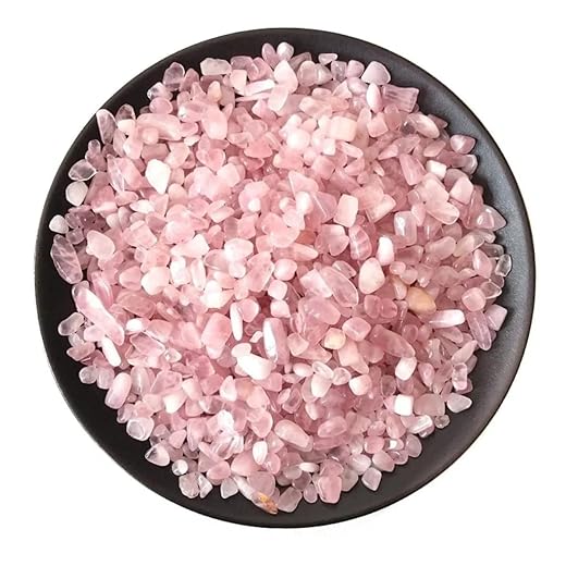 Pedra Cristal Natural Rolada Quartzo Rosa Cascalho 01 Kg - Cristais Semi Preciosos de Quartzo Rosa Natural Rolado, Ideal para Terapias Energéticas, Meditação, Harmonização, Cura Emocional e Decoração