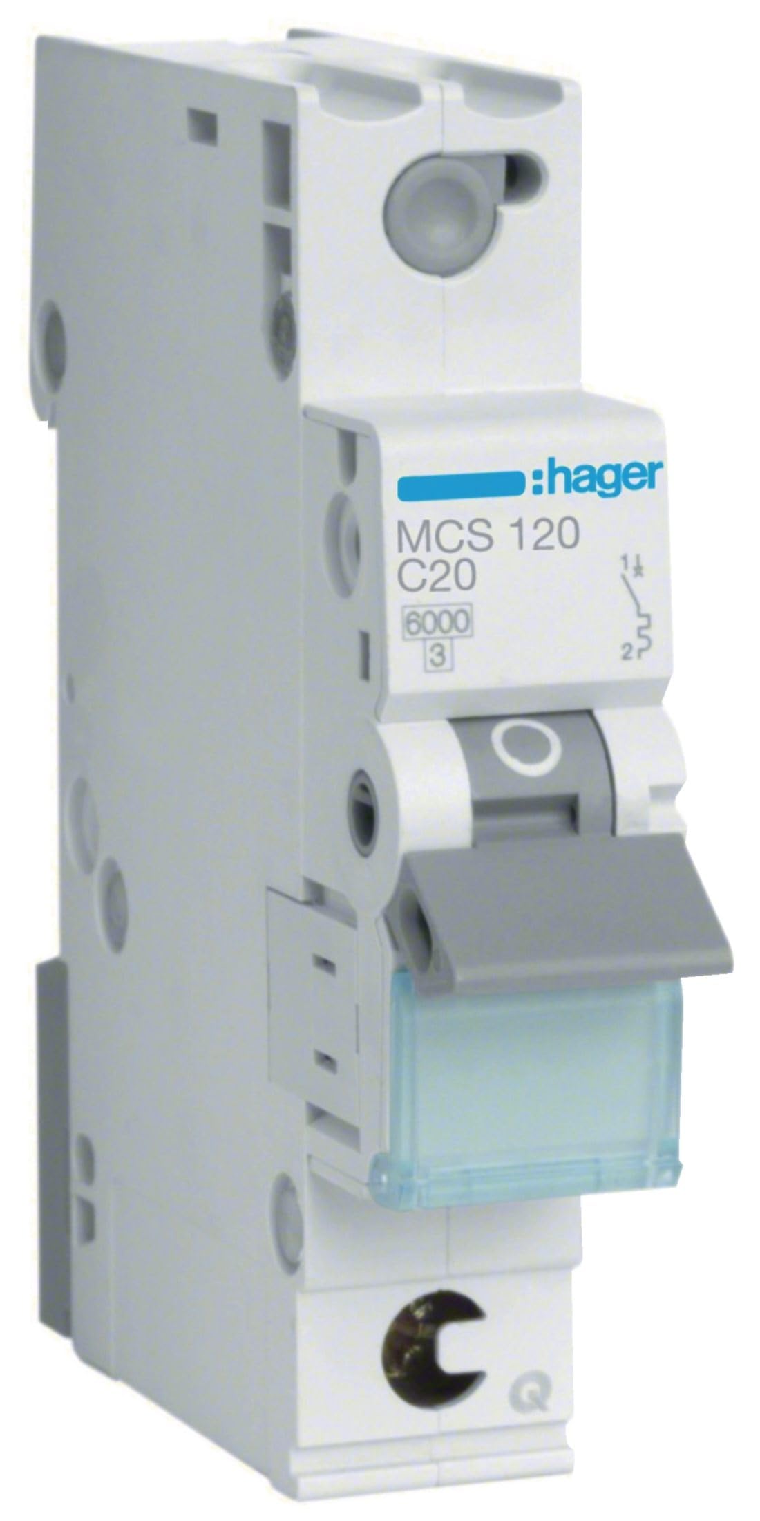 Hager Mcs120 C-Type 1P 1 Module (S) Circuit Breaker – Circuit Breakers (50/60 Hz,-25 – 60 °C,-25 – 80 °C)
