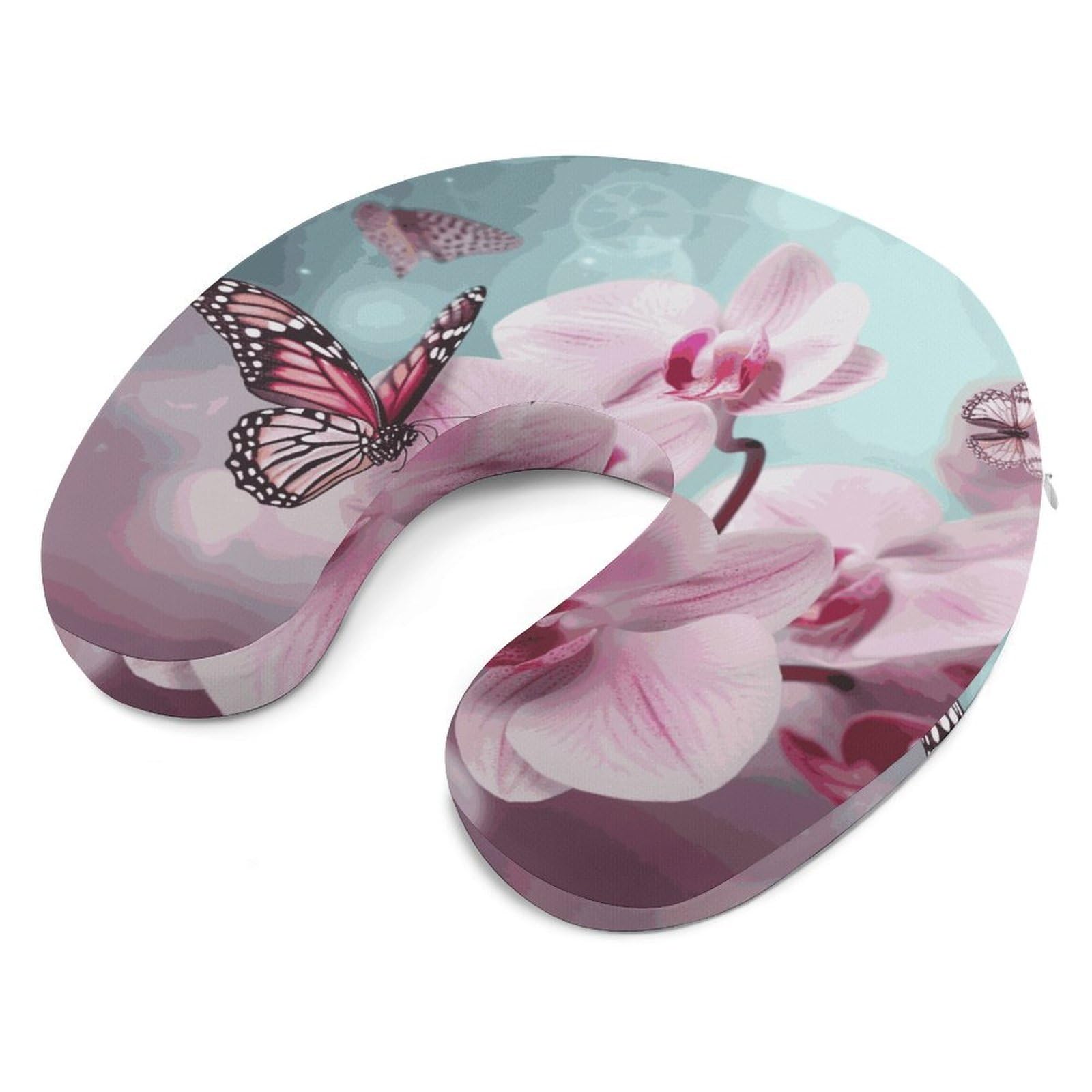 Almohada suave y fresca en forma de U con forma de U, núcleo de almohada de espuma viscoelástica, cojín que proporciona apoyo para el cuello, almohada de viaje, adecuada para aviones, coches