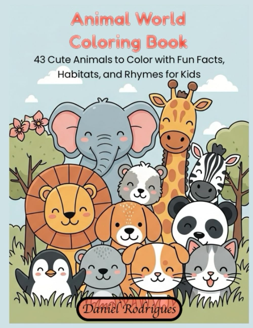 Animal World Coloring Book: Animals to color with Fun Facts