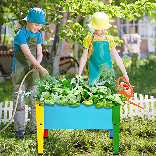Foyuee Kids Planter Box Metal Raised Garden Bed With Legs For Girls Boys Small Outdoor Elevated Vegetables Flower Balcony #TOP5