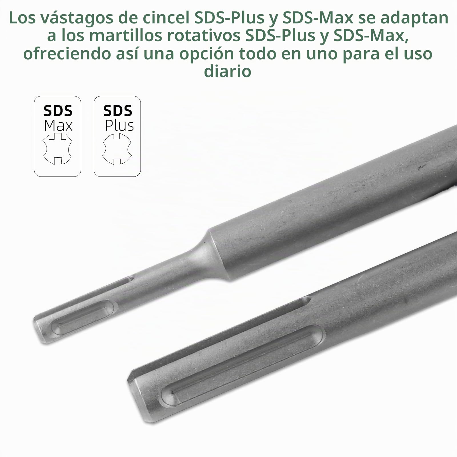 ZKH Juego de 9 Sierra Corona Perforadora, diámetro de 30–100 mm, broca para latas con 2 taladros previos, broca para enchufe con 300 mm SDS-Plus y SDS-Max, para martillos perforadores
