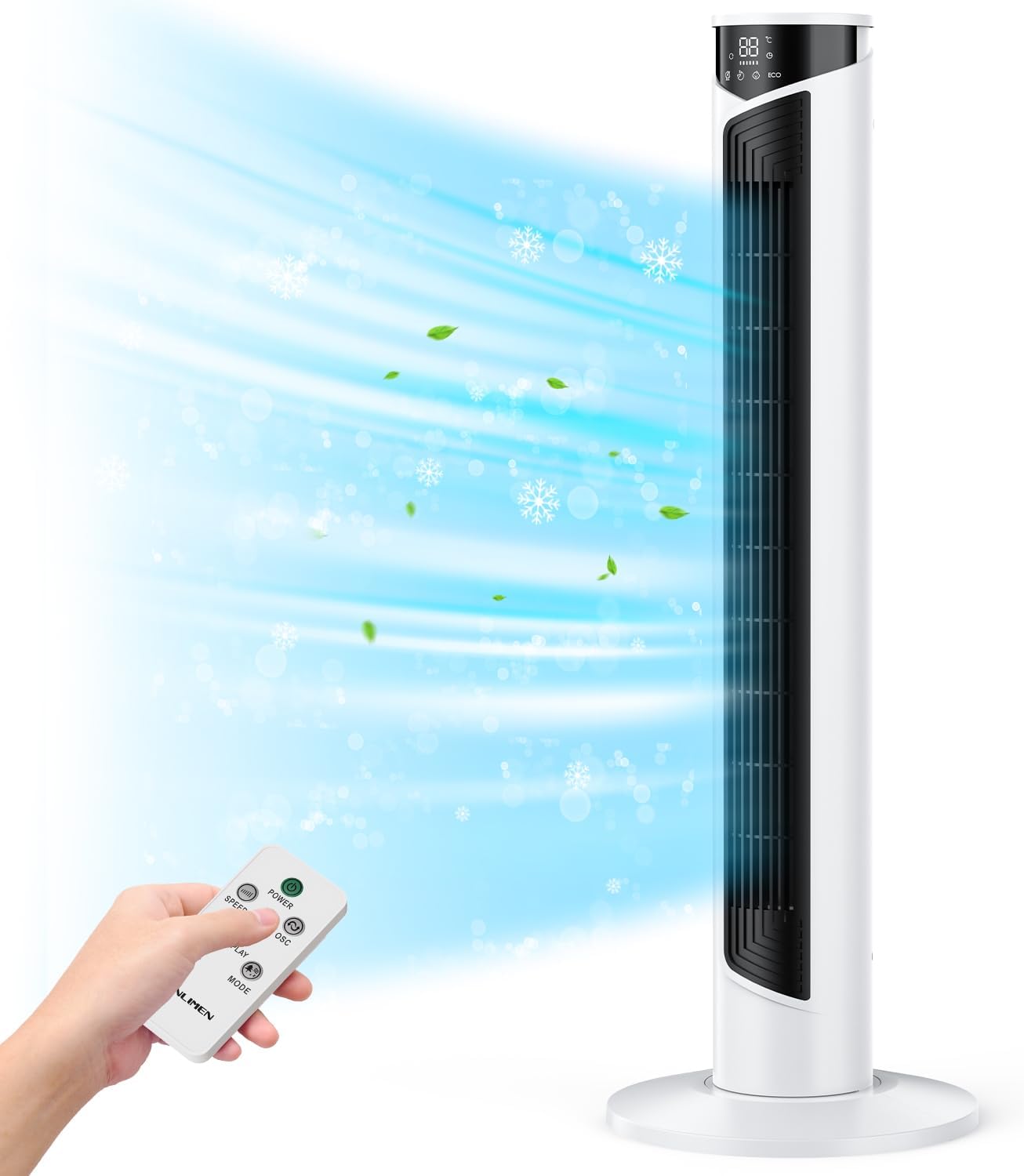 Kuyal Tower fan 36 Inch, Floor Fan With Remote Control Oscillating