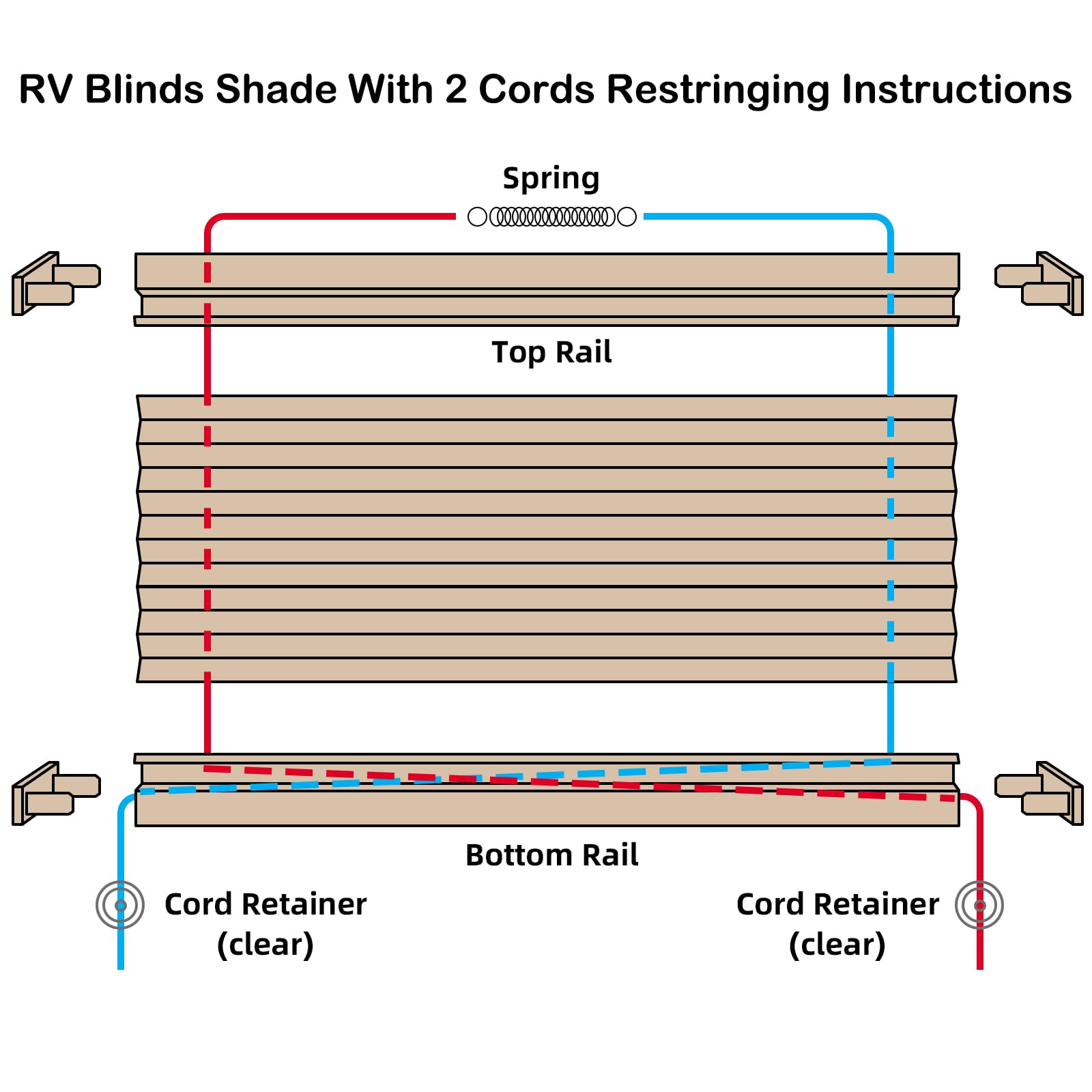 NOVINO RV Pleated Shade Repair Kit