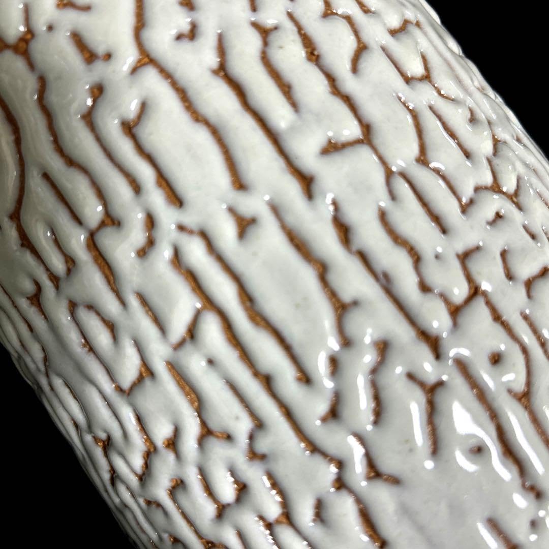 Amazon.co.jp: 萩焼 白萩花入 天龍造 服部天龍 花瓶 花器 茶道 茶道具